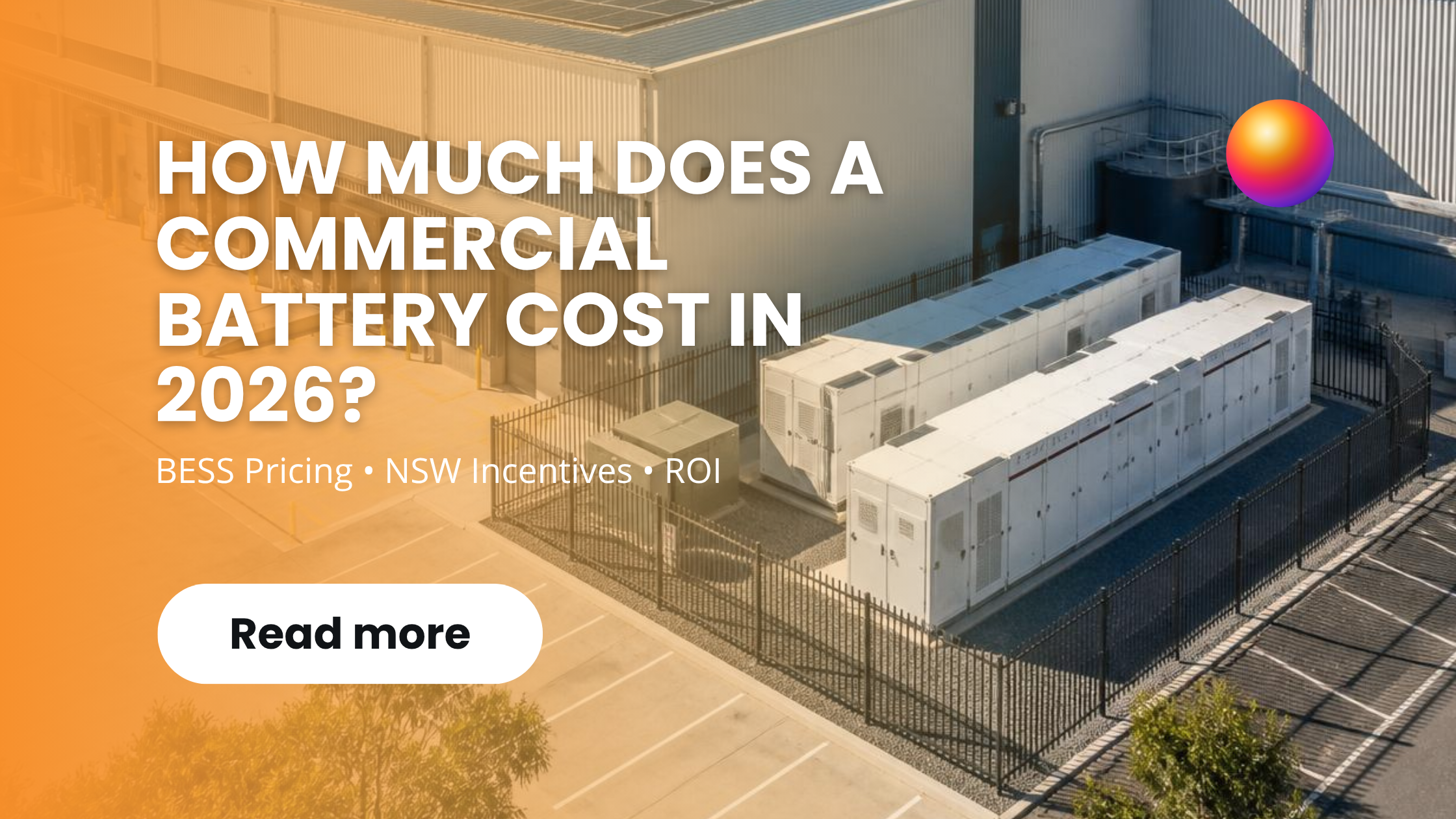 Commercial solar and battery energy storage system installed at an Australian industrial facility.