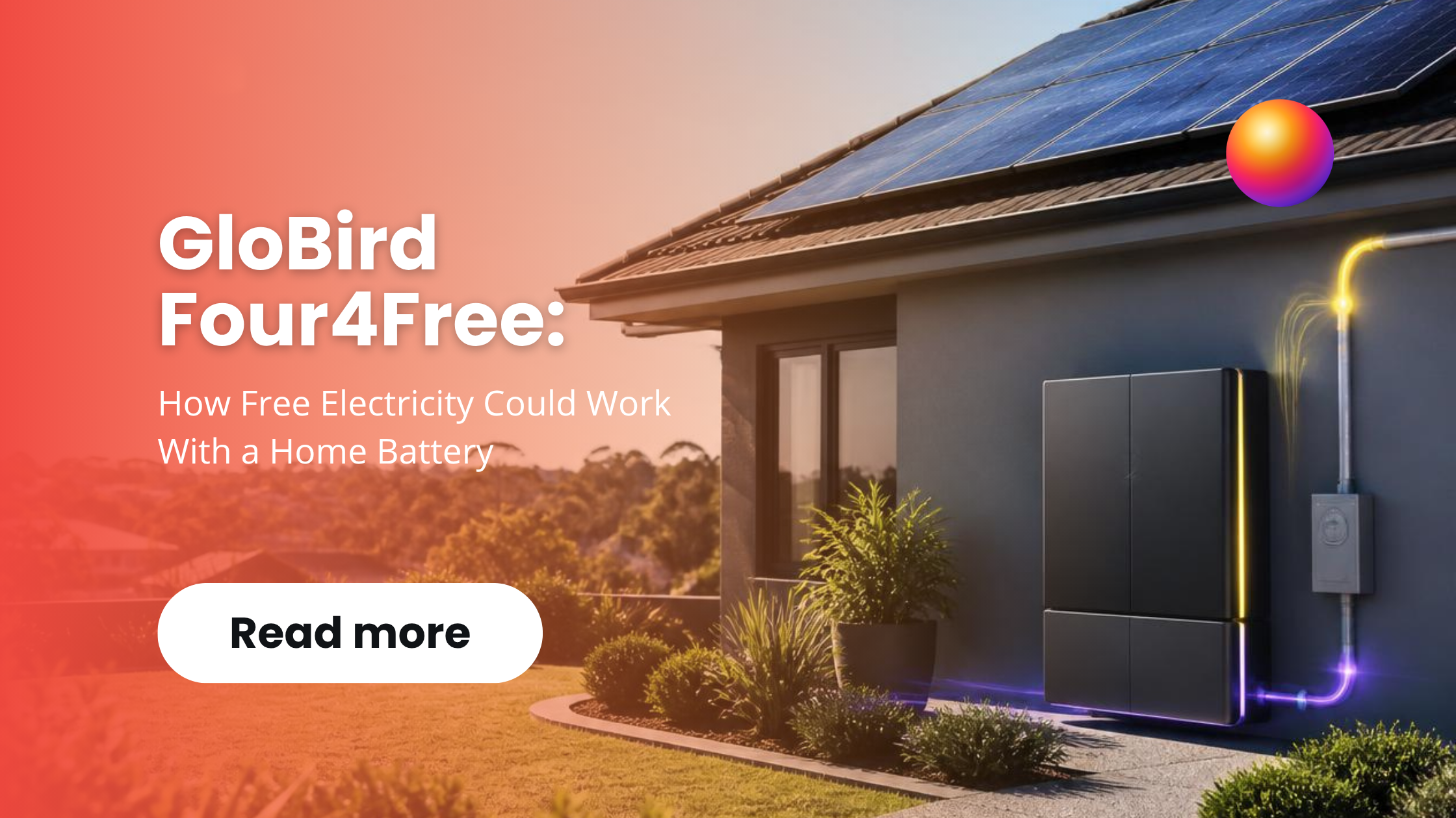 Australian home with solar panels and a battery charging with daytime grid electricity.