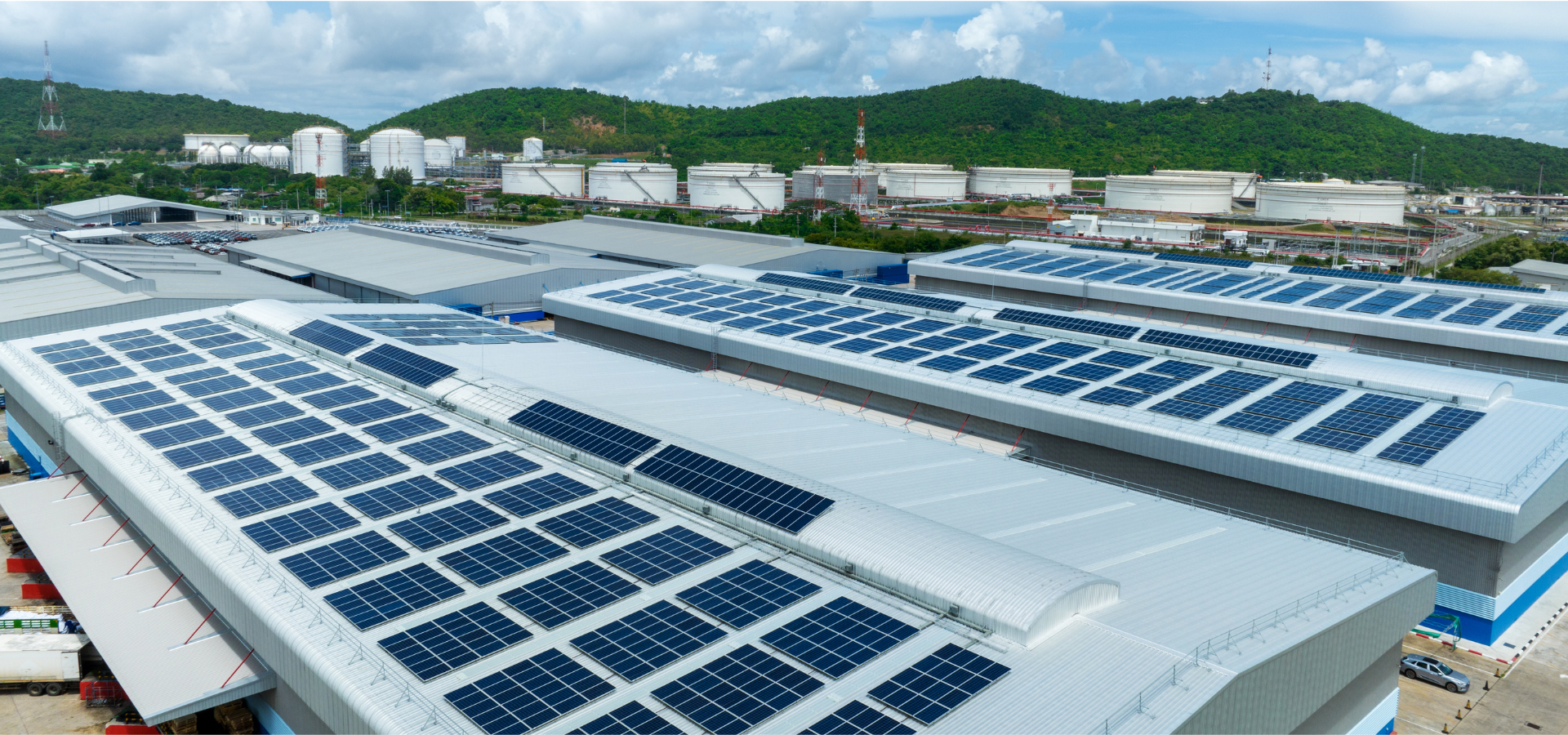 Large-scale commercial solar panel installation on a business rooftop, eligible for the new Commercial PV Rebate for systems up to 1MW